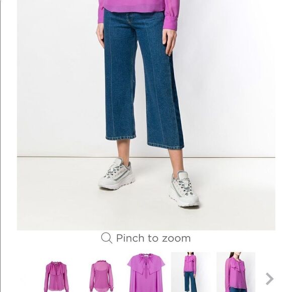 SEE BY CHLOE Purple Striking Georgette Top NWT! - Picture 7 of 16